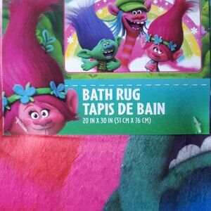 New Trolls 2 piece set bathmat and shower curtain